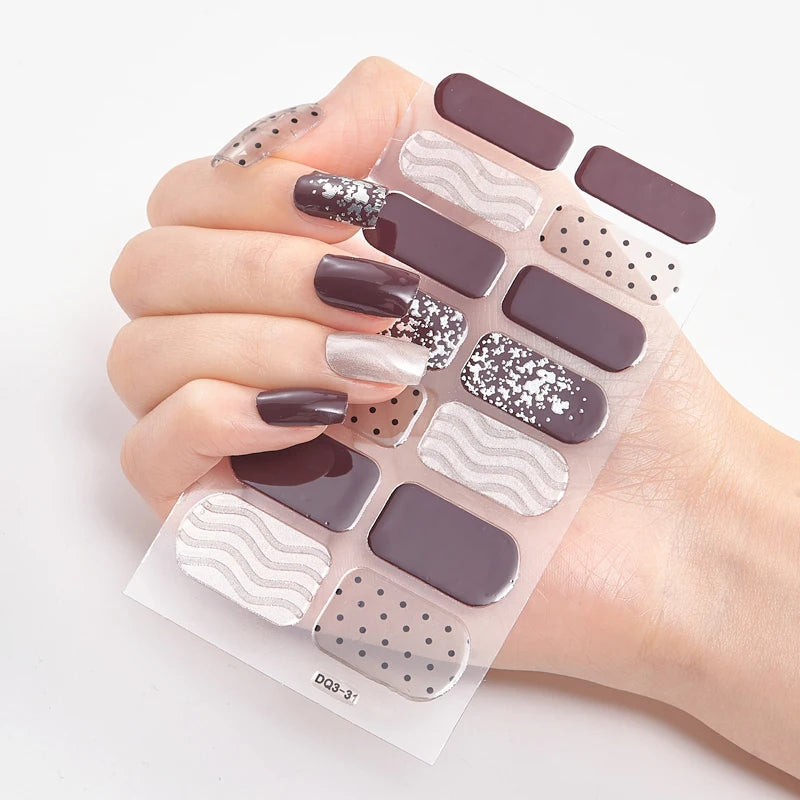 Four Sorts of Nail Stickers Fashion Nail Wraps