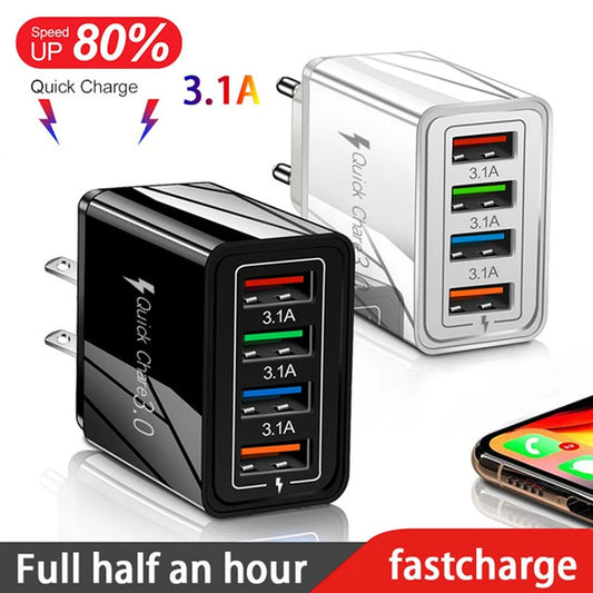 EU/US Plug USB Charger Quick Charge 3.0 For Phone Adapter for iPhones