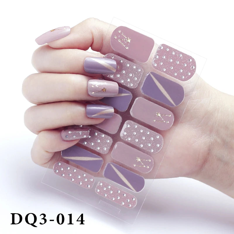 Four Sorts of Nail Stickers Fashion Nail Wraps