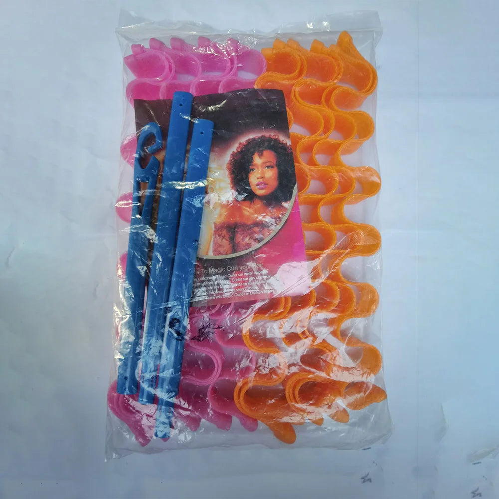 12pcs Set Magic Hair Curler Heatless Hair Rollers 25-65CM Wave Formers