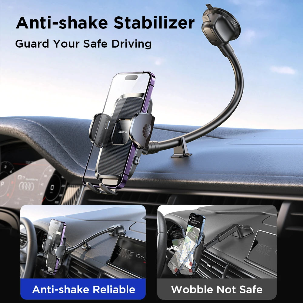 Dashboard Phone Holder for Car【360° Widest View】9in Flexible Long Arm, Universal Handsfree