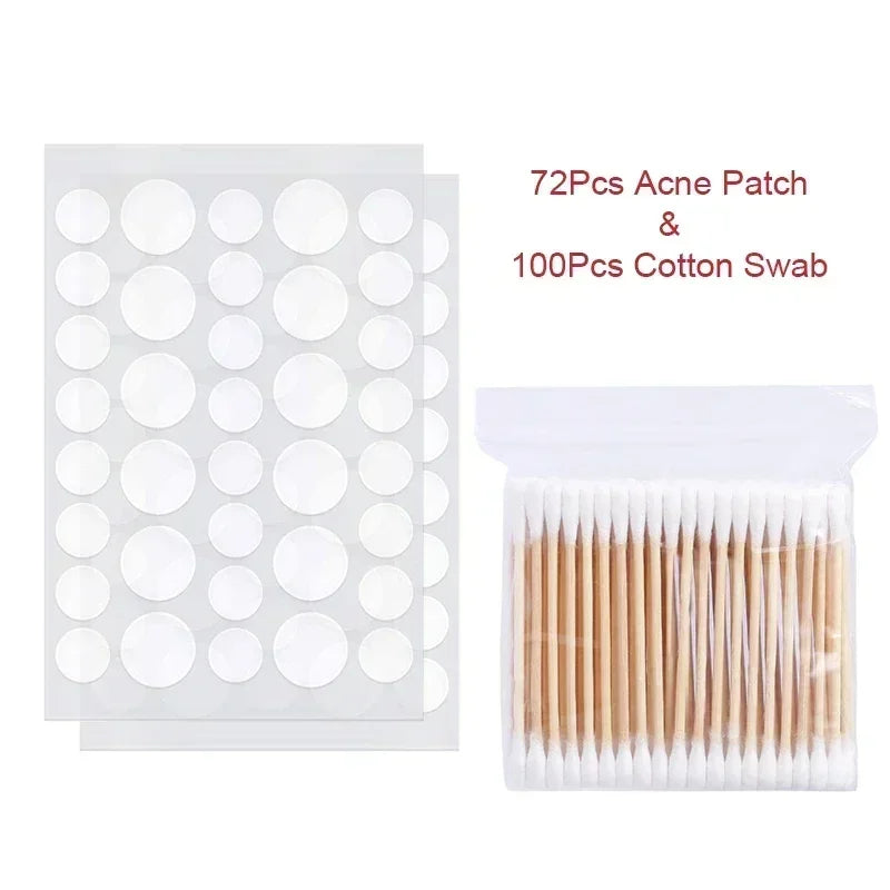 72/180Pcs Invisible Acne Patches Removal Pimple Anti-Acne Hydrocolloid Patches Spots Marks Concealer Repair Sticker Waterproof