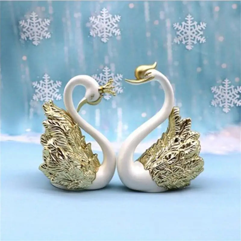 Mini Swan Couple Model