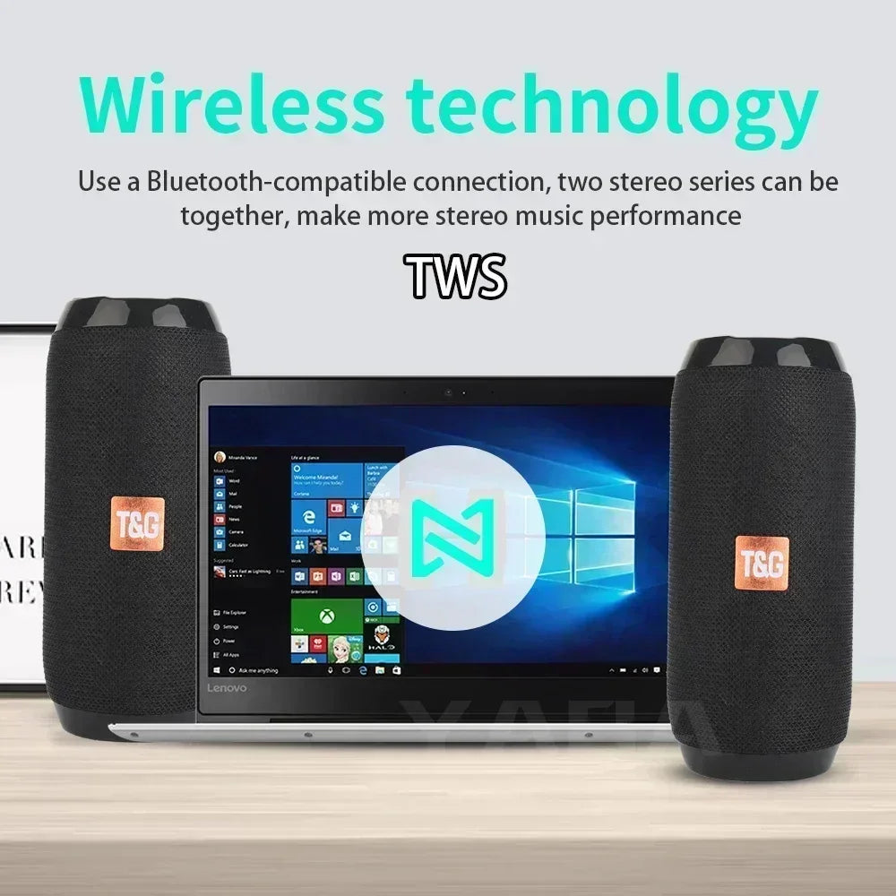 Portable Speaker Wireless  Bluetooth-compatible Subwoofer Outdoor Waterproof Loudspeaker