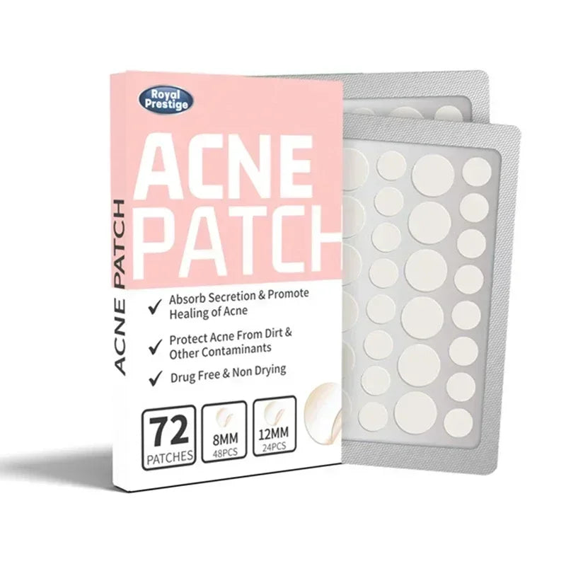 72/180Pcs Invisible Acne Patches Removal Pimple Anti-Acne Hydrocolloid Patches Spots Marks Concealer Repair Sticker Waterproof