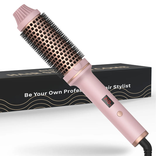 Hair Curling Iron Brush Ceramic Thermal Brush Heated Round Brush