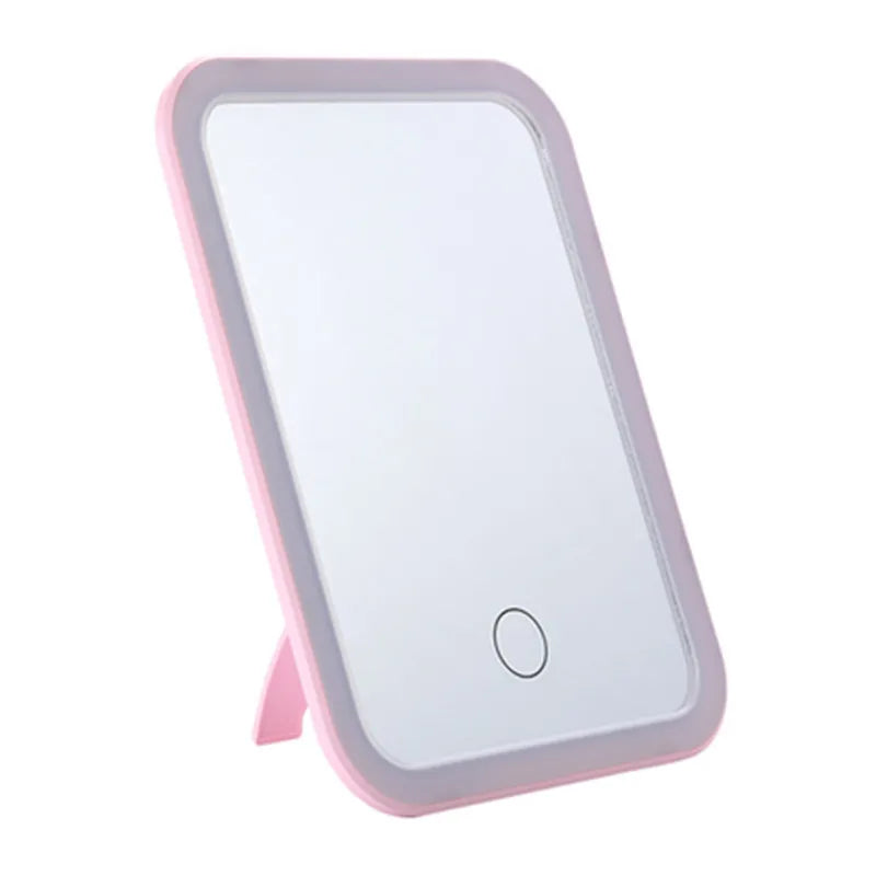 LED Touch Screen Makeup Mirror Folding Mirror Lighted Makeup Mirror