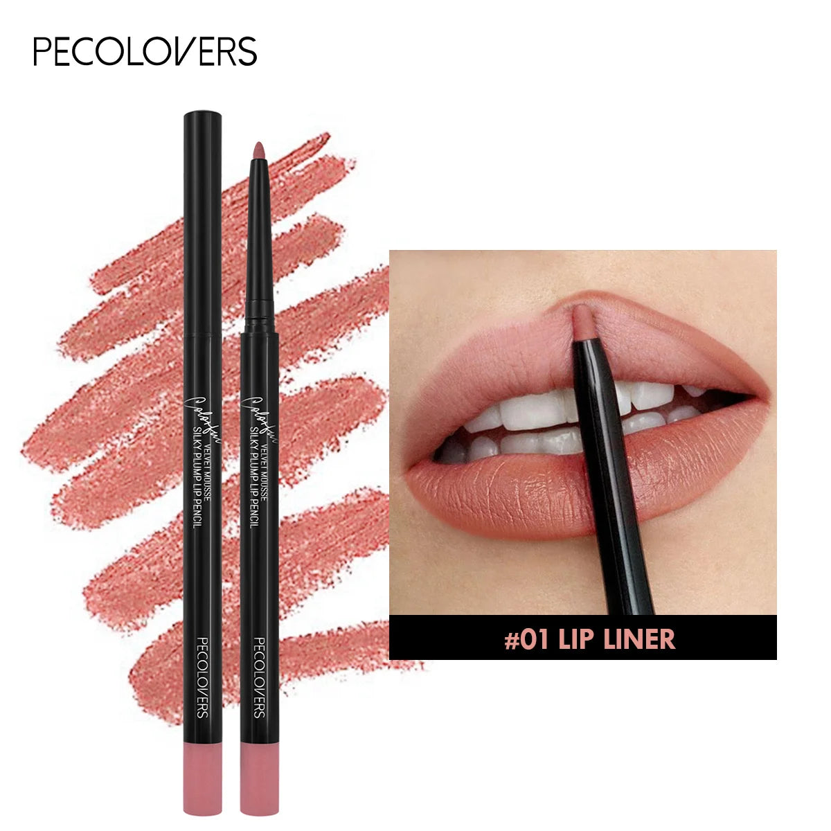 Waterproof Matte Lipliner Pencil Red Contour Tint Lipstick Long Lasting