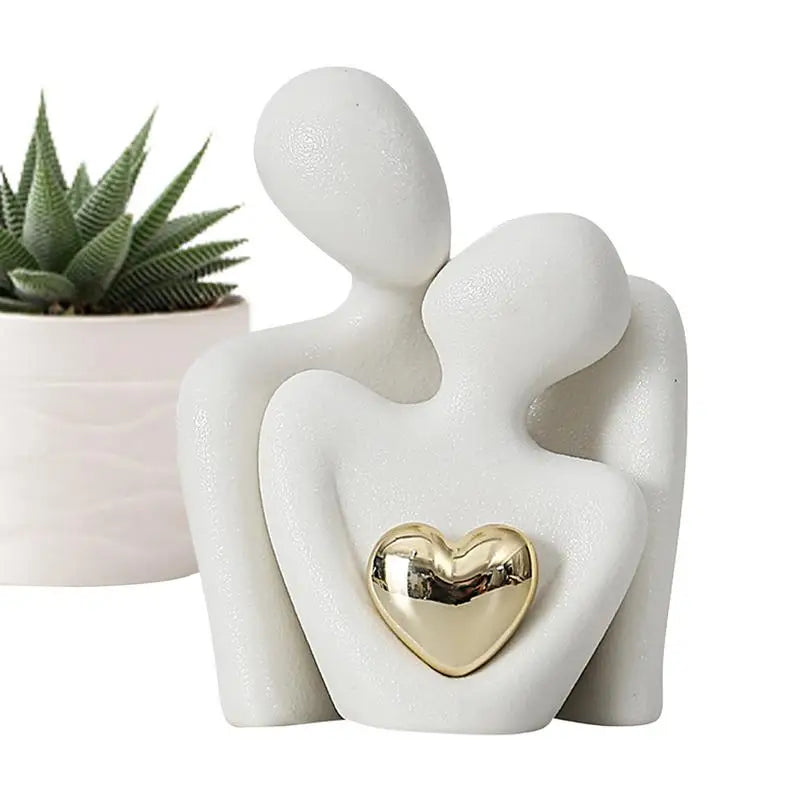 Nordic Decorative Abstract Couple Statue Modern Decoration Home Sculpture