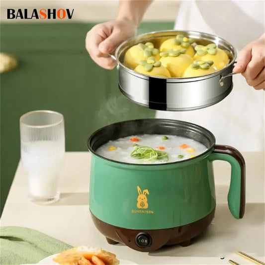 Mini Electric Cooker For Home Kitchen 2 People Food Noodle Single/Double Layer Multifunction