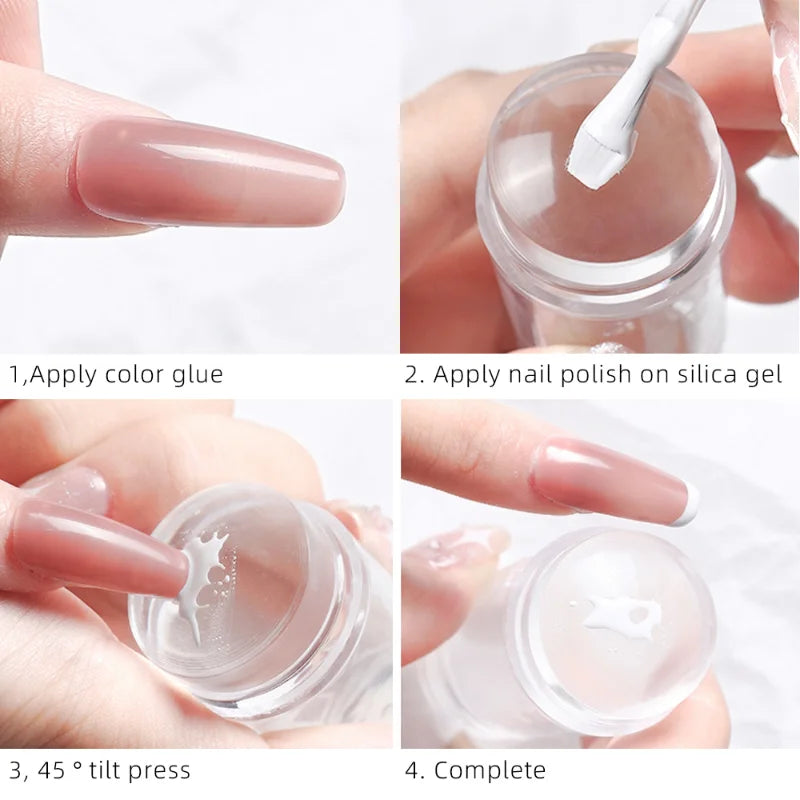 Nail Stamper Jelly Silicone Printing Nail Polish Stamping French Tip