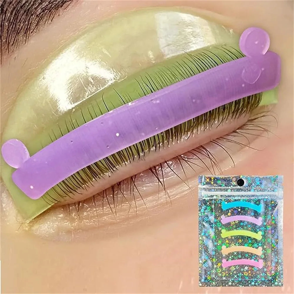 Libeauty 5piece Silicone Eyelash Rods Ribbon Soft Colorful Lash Lift