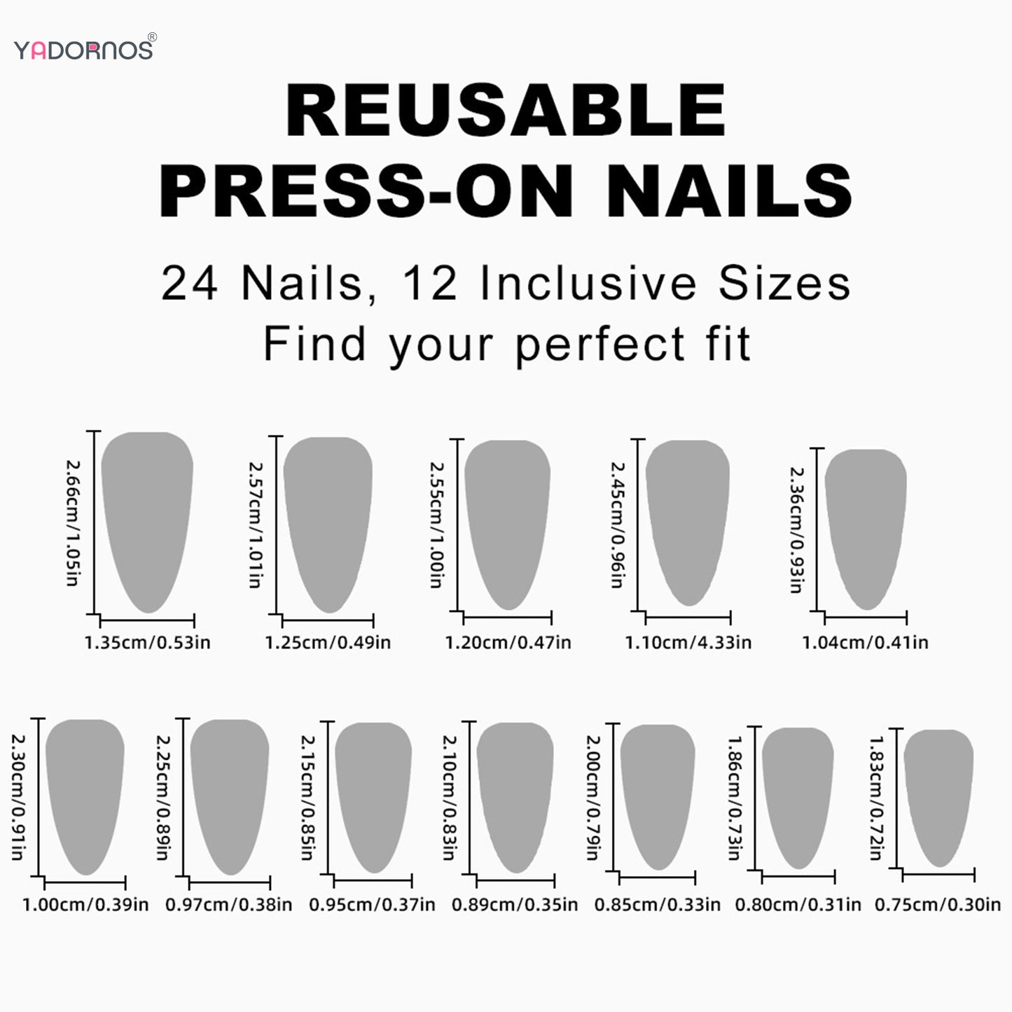 24Pcs Almond Press on Nails Y2K Star Diamond Designs