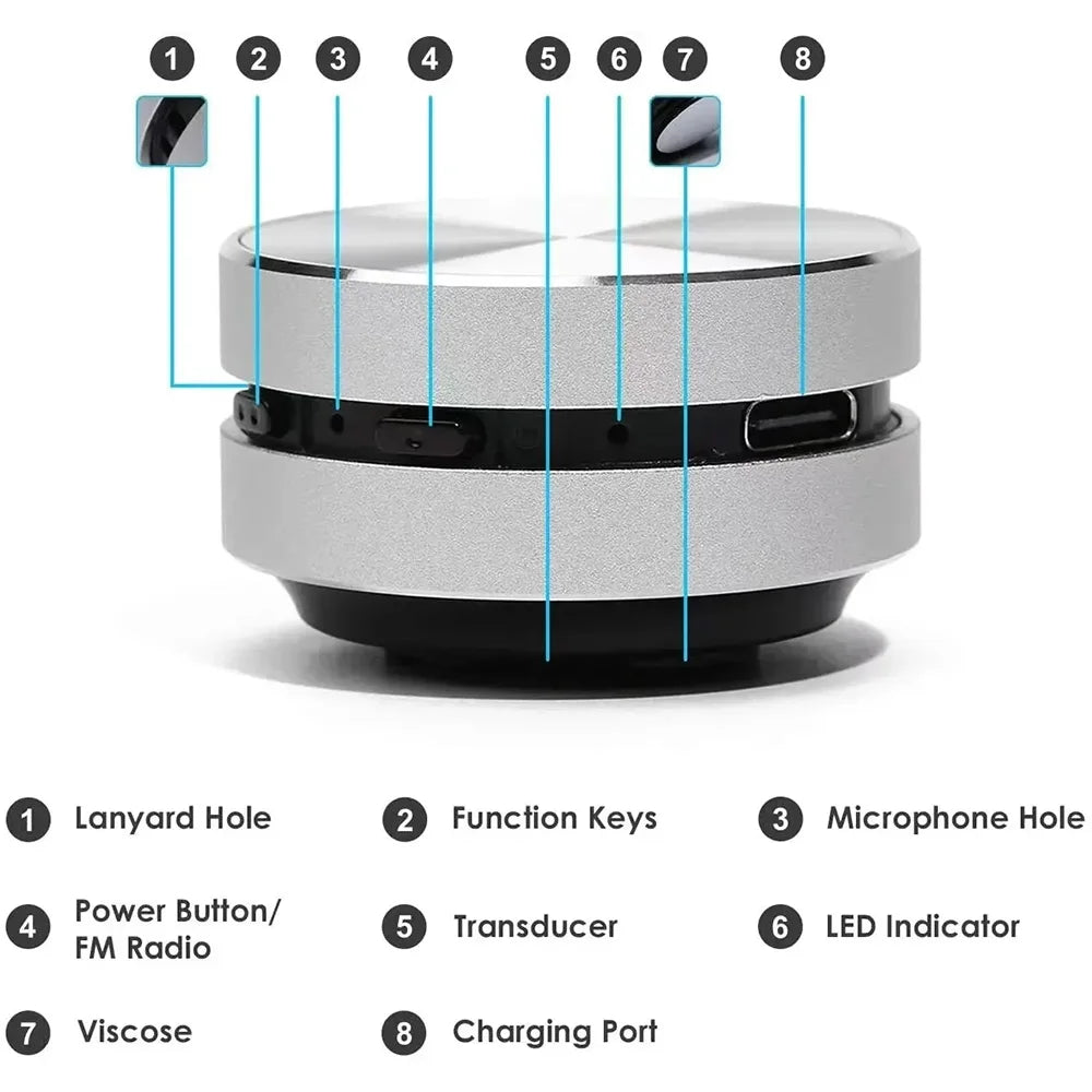 Speaker Bluetooth-Compatible TWS Wireless Stereo Sound