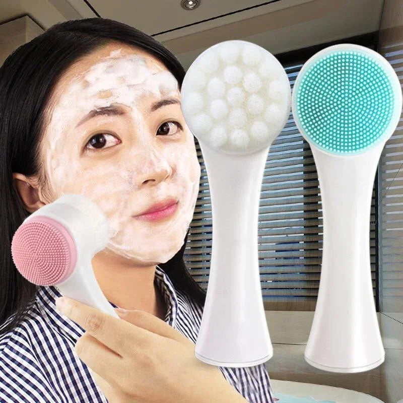 Silicone Face Cleansing Brush Double-Sided