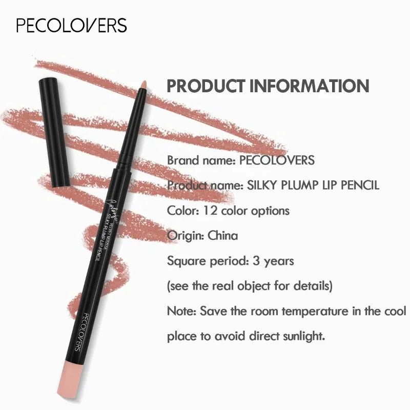 Waterproof Matte Lipliner Pencil Red Contour Tint Lipstick Long Lasting